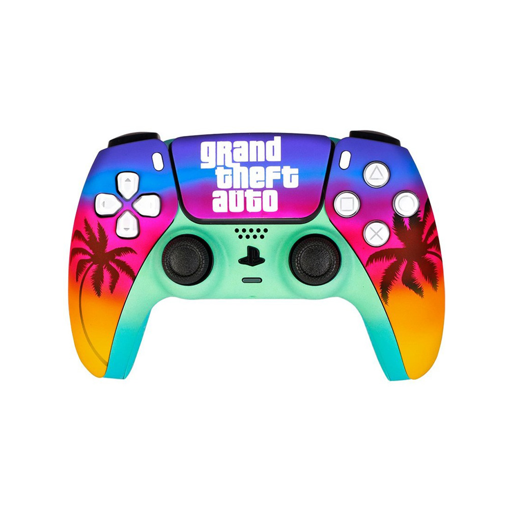 دسته بازی بی سیم سونی مدل PS5 DualSense کاستوم شده طرح GTA