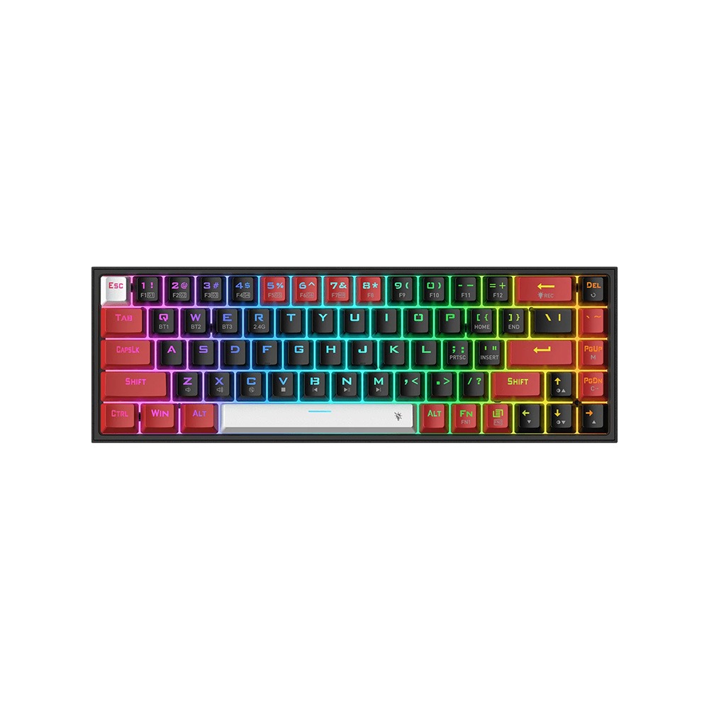 Redragon Castor Pro K631BRW RGB With Red Mechanical Switch Wireless Gaming Keyboard
