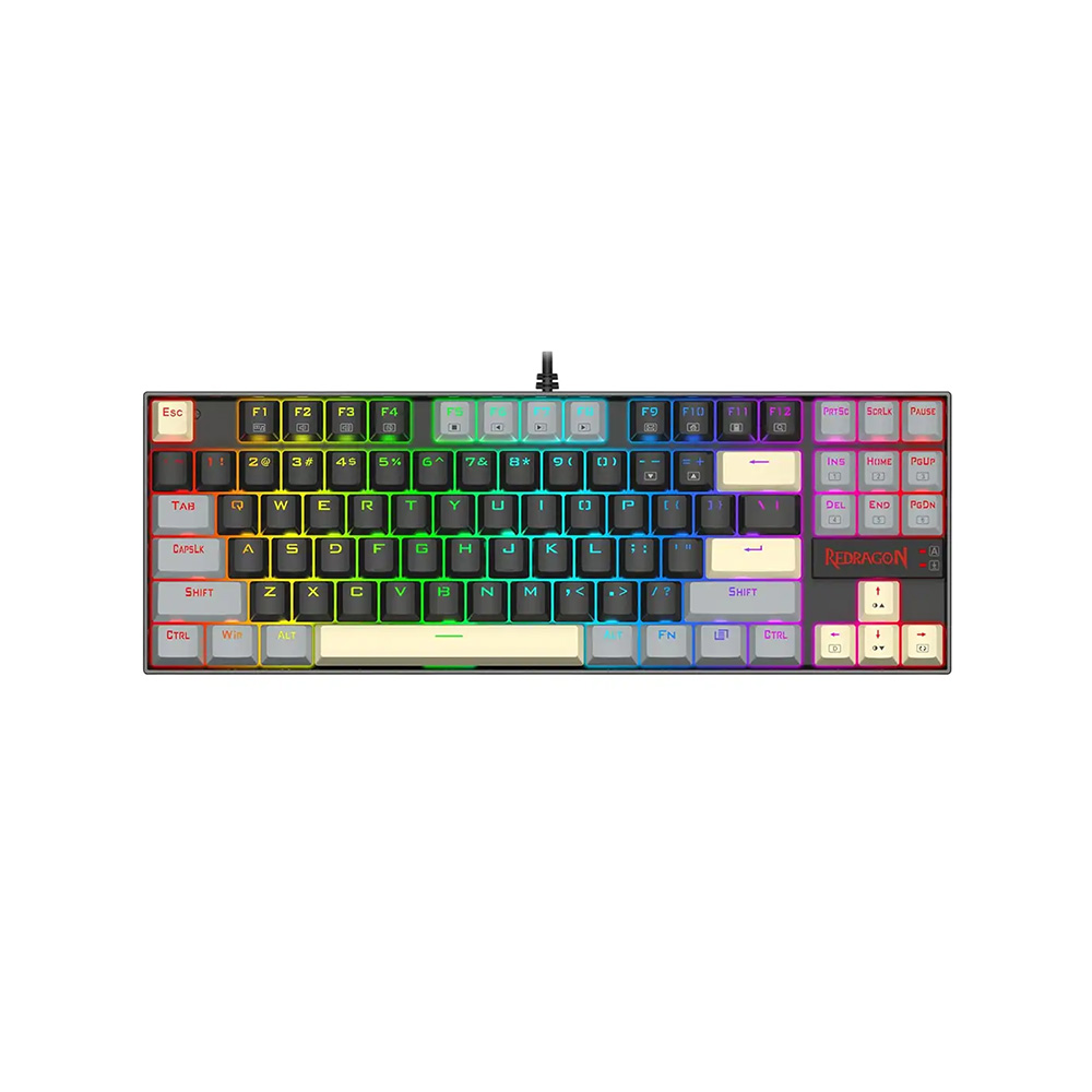 Redragon Kumara k552LGY RGB With Red Mechanical Switch Wired Gaming Keyboard