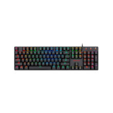 کیبورد گیمینگ با سیم ردراگون مدل Shrapnel K589 RGB با سوئیچ مکانیکال آبی