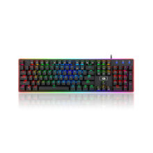 کیبورد گیمینگ با سیم ردراگون مدل Ratri K595 RGB با سوئیچ مکانیکال آبی