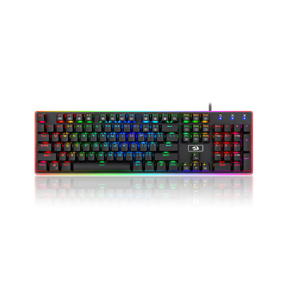 کیبورد گیمینگ با سیم ردراگون مدل Ratri K595 RGB با سوئیچ مکانیکال آبی