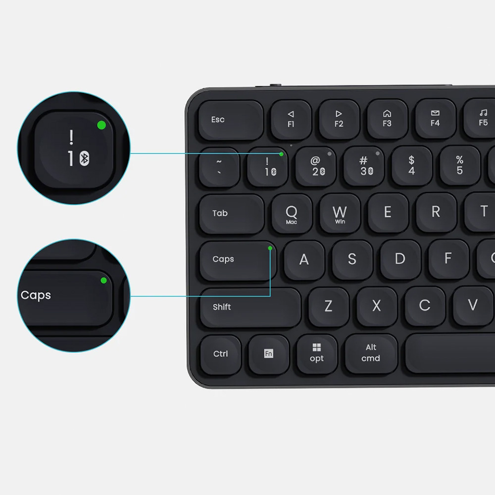 KEYBOARD WIRELESS RAPOO E9350L WHITE
