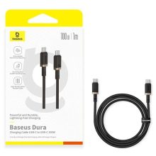 BASEUS CABLE FAST CHARGING DURA USB C TO C 100W 1M/GOLD-BLACK/P10377803U0