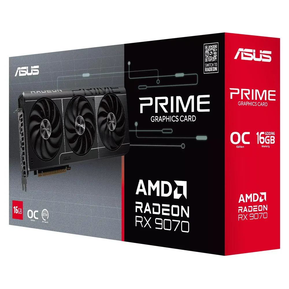 Asus Prime Radeon RX 9070 EVO OC Edition Gaming Graphics Card