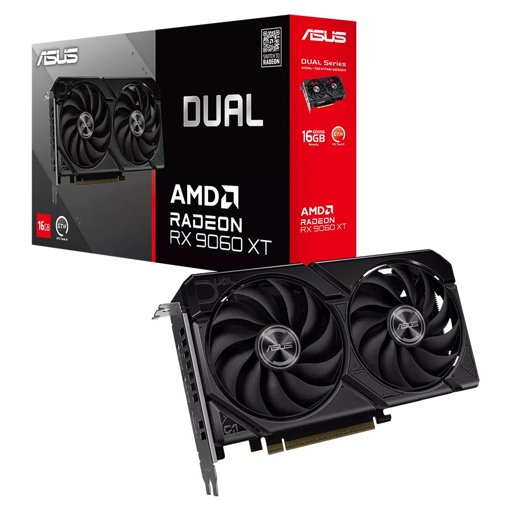 Asus Dual Radeon RX 9060 XT OC Edition Gaming Graphics Card