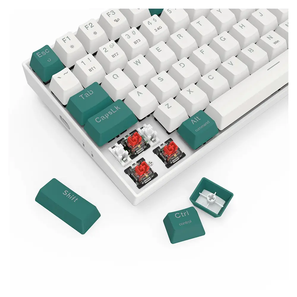Redragon SINGED PRO K678WG RGB With Red Mechanical Switch Wirless Gaming Keyboard