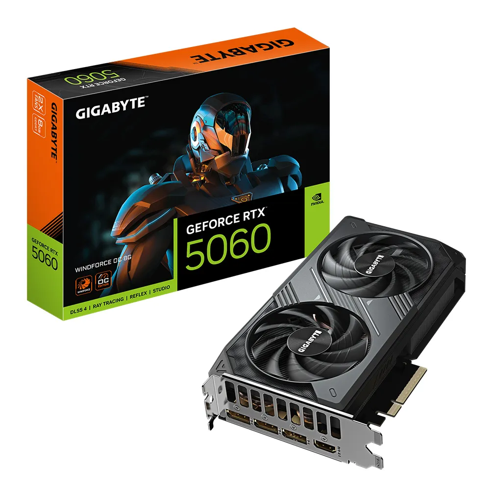 GIGABYTE GeForce RTX 5060 Windforce OC 8G Gaming Graphics Card