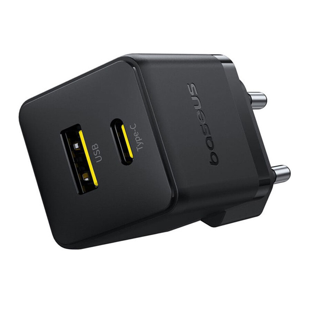 BASEUS WALL CHARGER PALM FAST 20W C+U EU BLACK P10111608113-00/AVANG