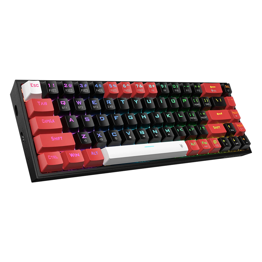 Redragon Castor Pro K631BRW RGB With Red Mechanical Switch Wireless Gaming Keyboard