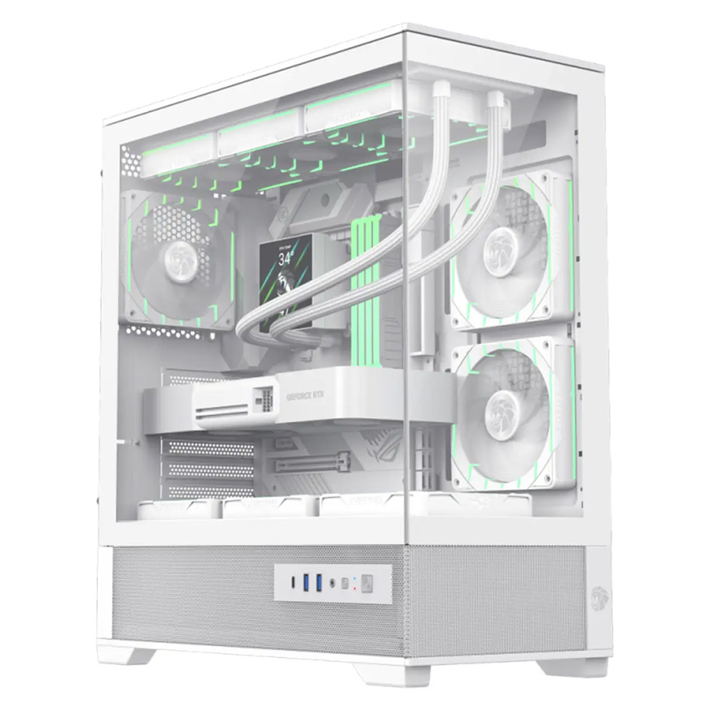 GameMax Vista 2 AW White Gaming PC Case