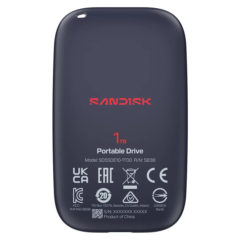 Sandisk Portable Drive E10 1TB USB-C External SSD