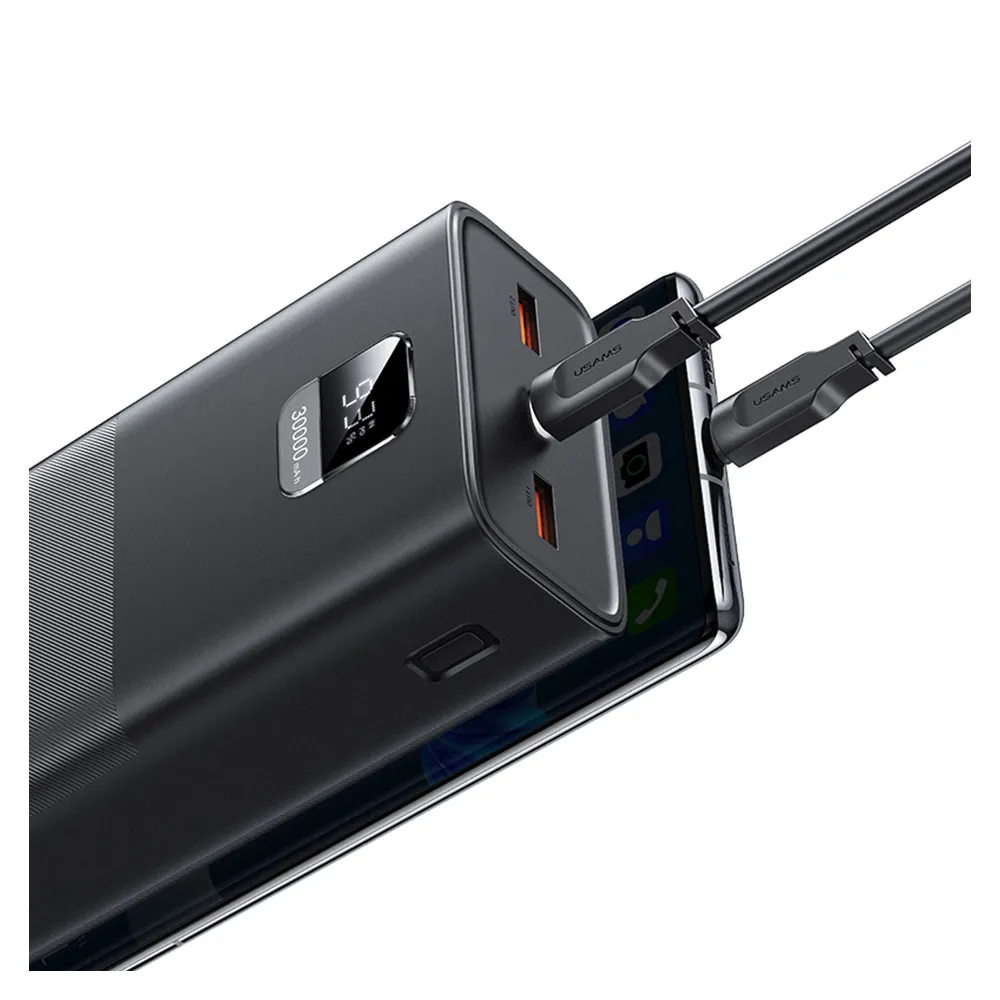 Usams US-CD185 PD QC 3.0 30000mAh Power Bank