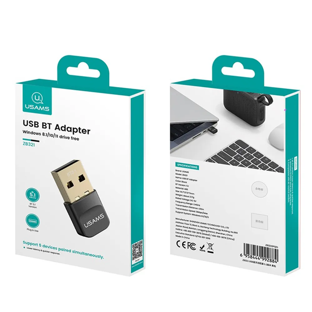Usmas ZB321 V5.1 USB Bluetooth Dongle