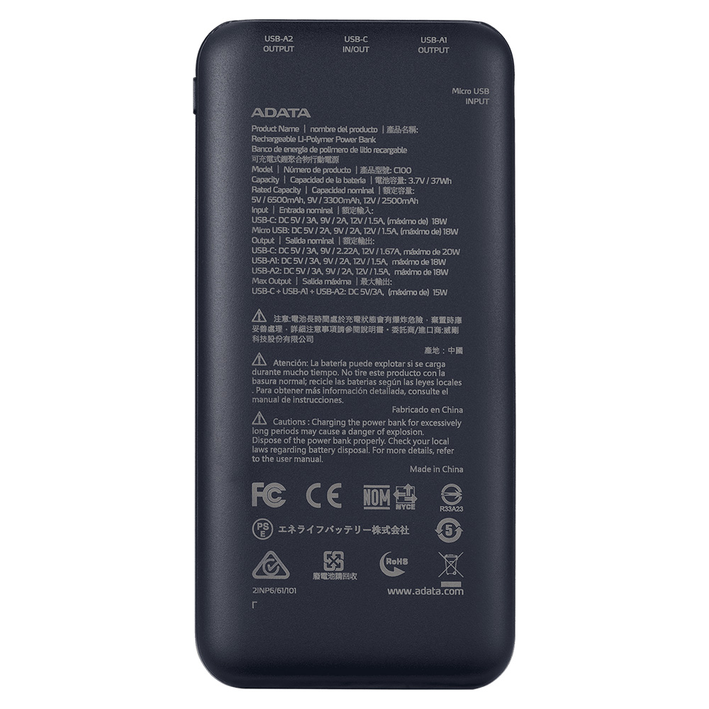 Adata C100 PD QC3.0 10000mAh Power Bank