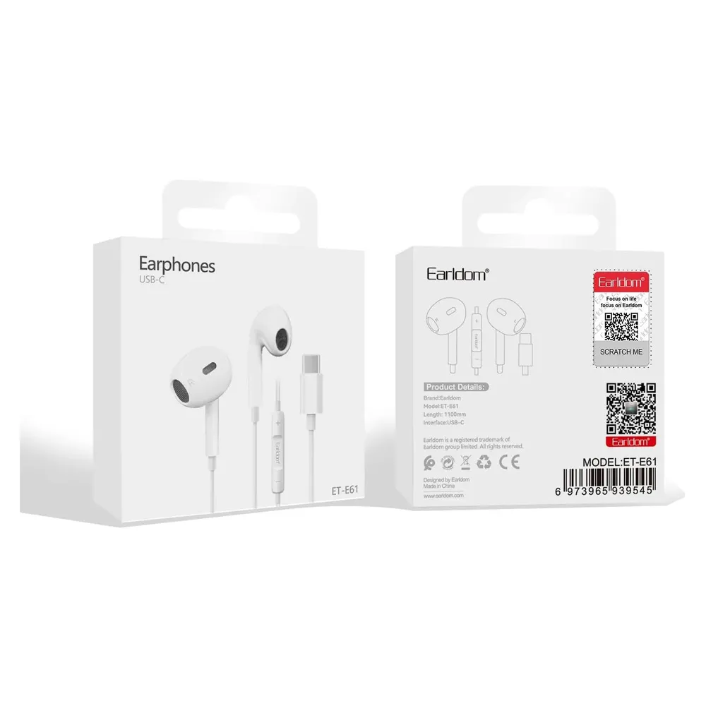 Earldom E61 TYPE-C Wired Earphones