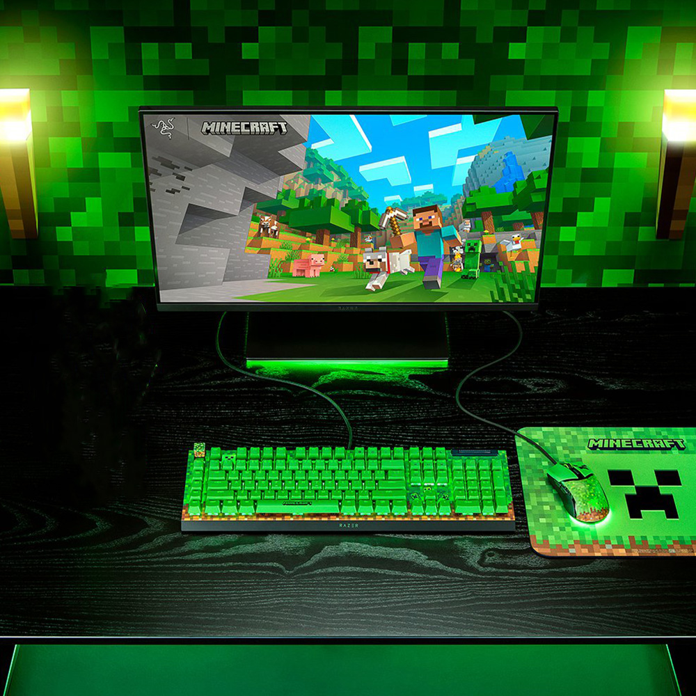 ست کومبو گیمینگ با سیم ریزر مدل Minecraft