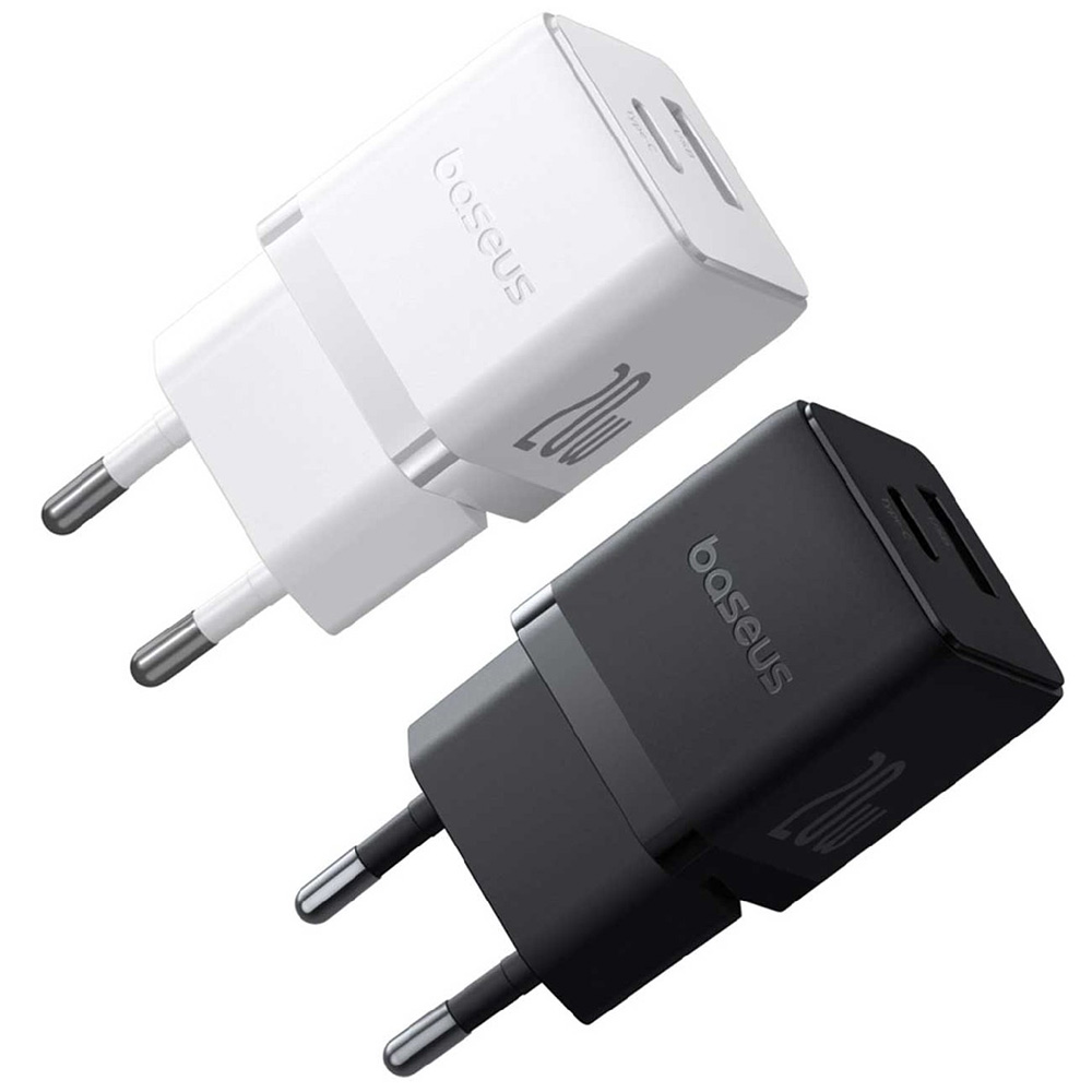 BASEUS WALL CHARGER PALM FAST 20W C+U EU BLACK P10111608113-00/AVANG