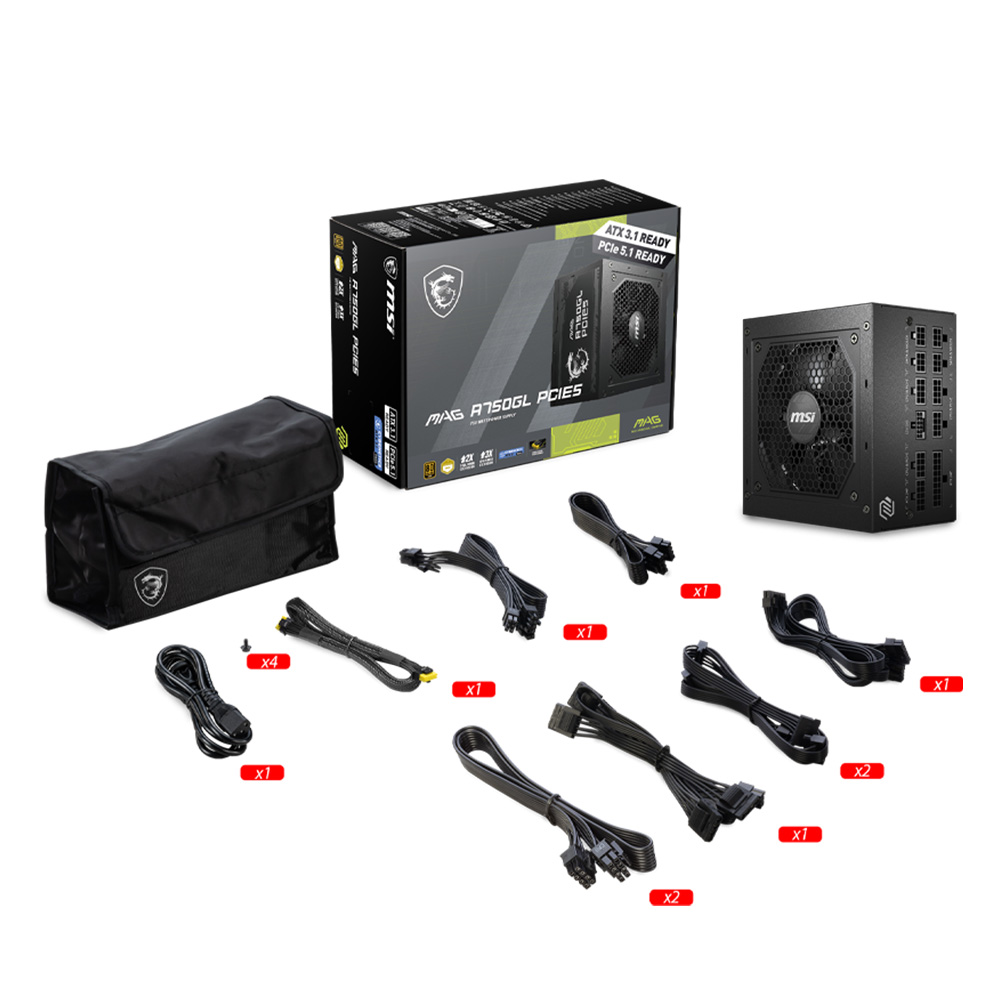 MSI MAG A750GL PCIE5 Power Supply