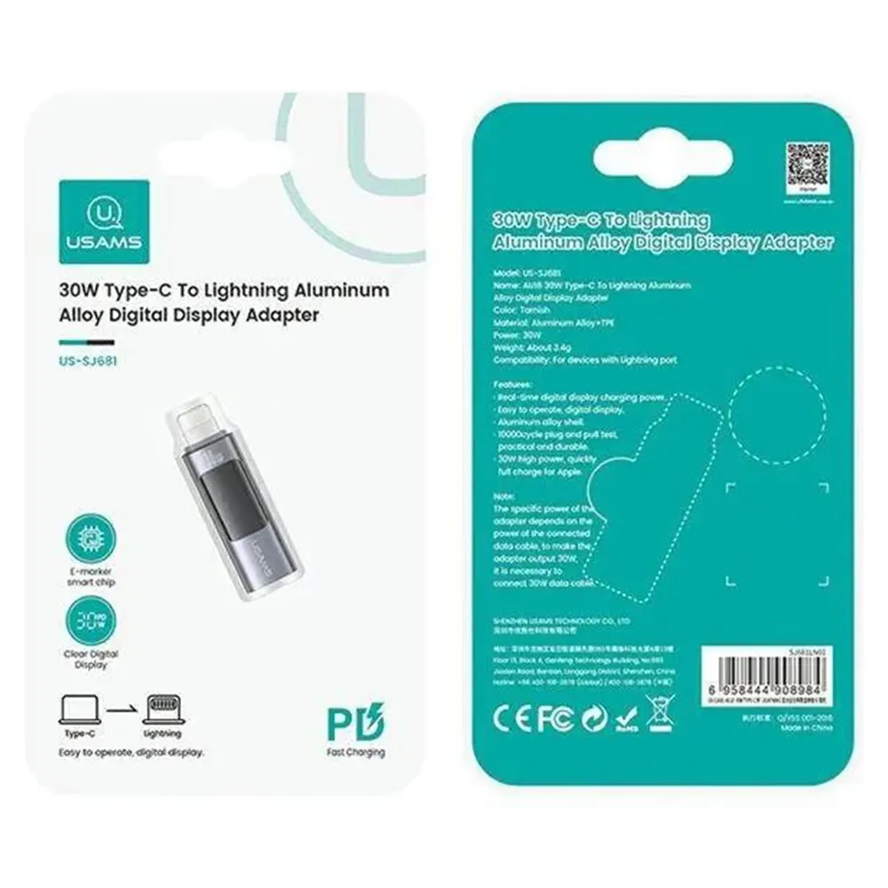Usams US-SJ681 Type-C To Lightning Adapter
