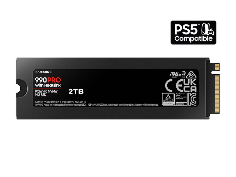 Samsung 990 Pro With Heatsink 2TB PCIe M.2 SSD